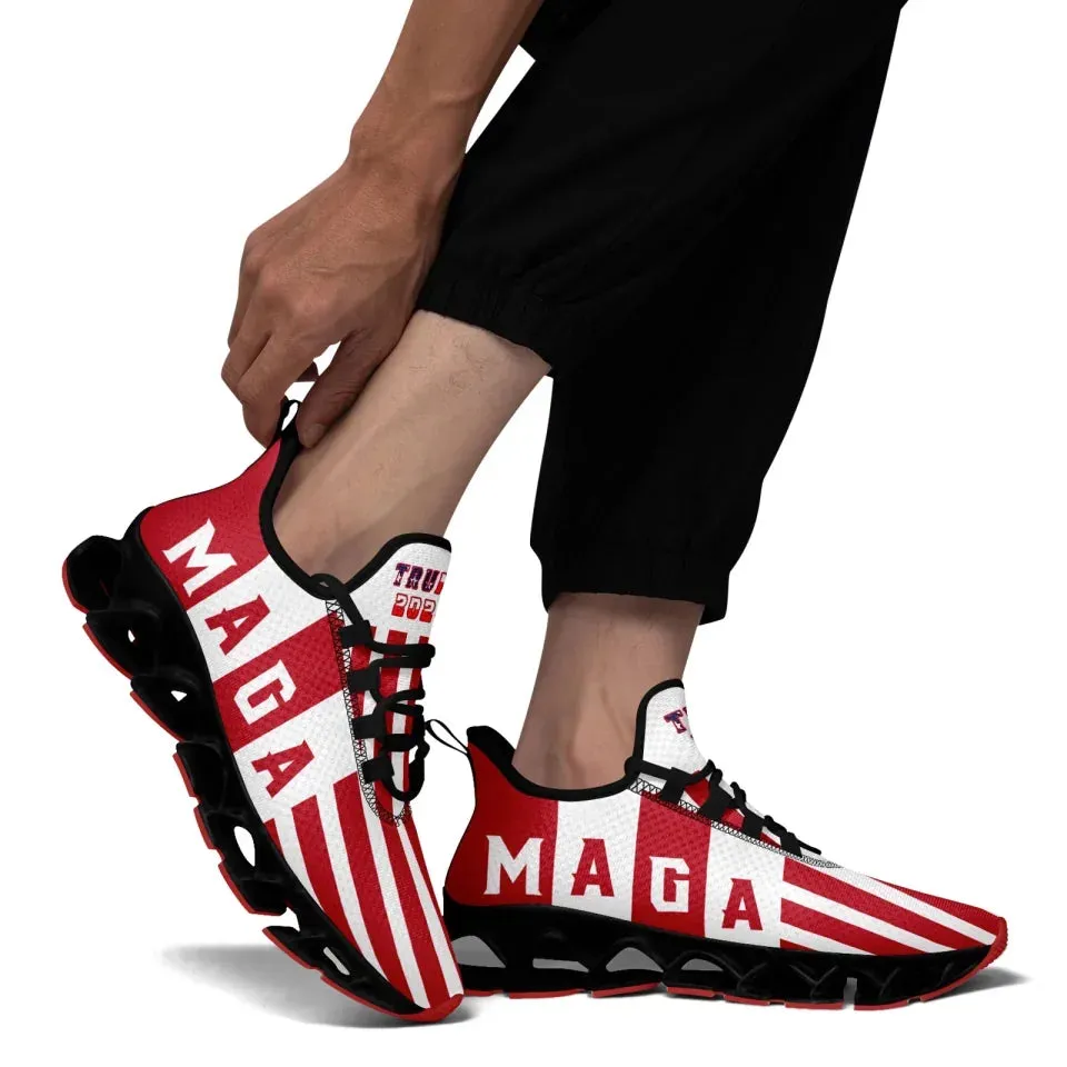 Personalized Trump Fashion Cloud Sneakers, Custom MAGA Comfortable Shoes, Trump 45-47 Shoes