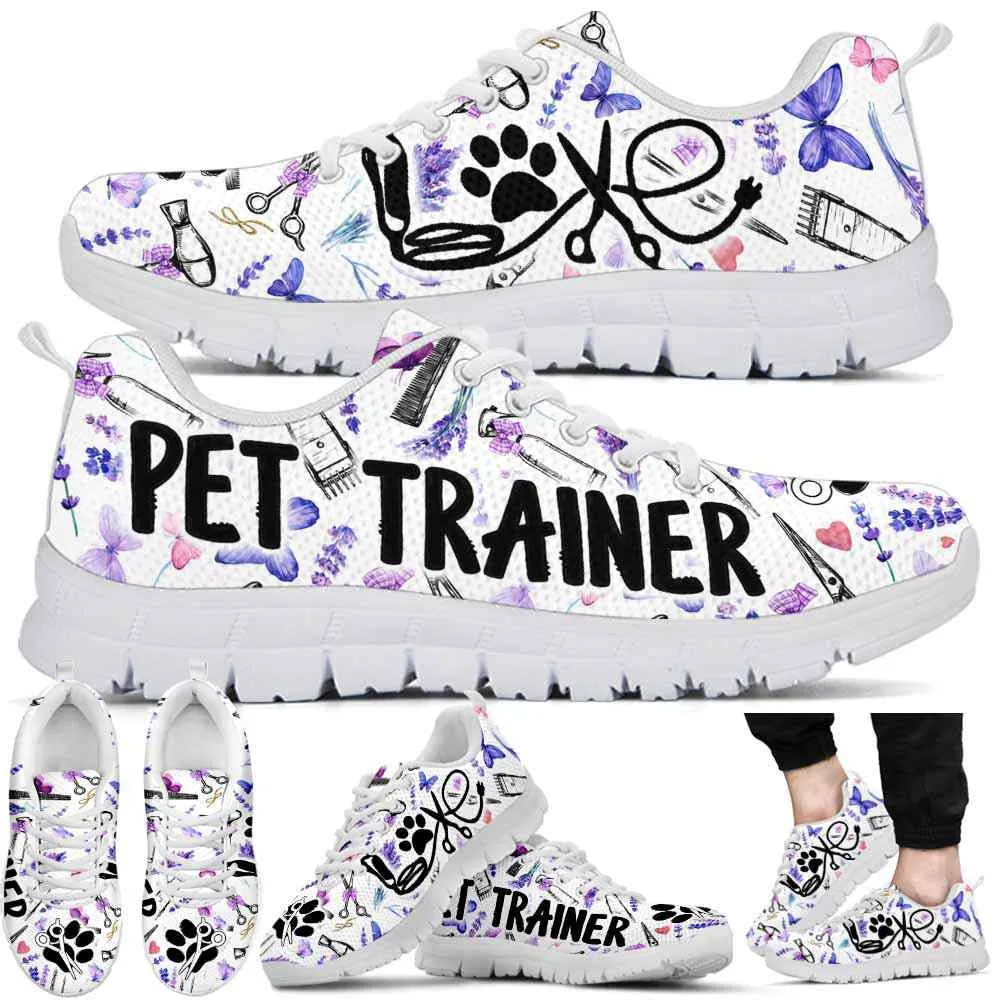 Pet Trainer Lavender Tools Sneakers Shoes, Dog Print Shoes, Best Running Shoes, Unique Gifts For Dog Lovers