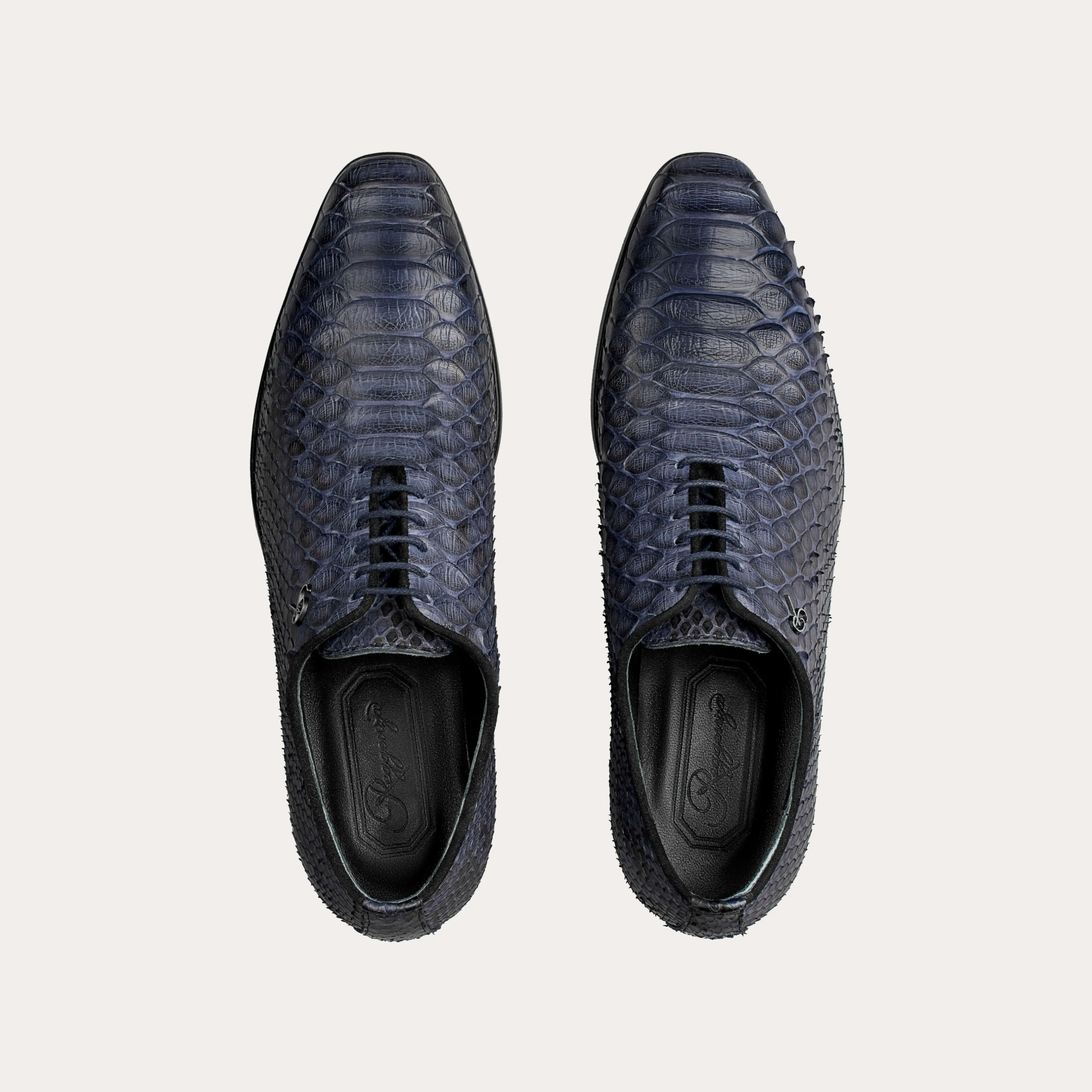 Python Leather Derby Shoes