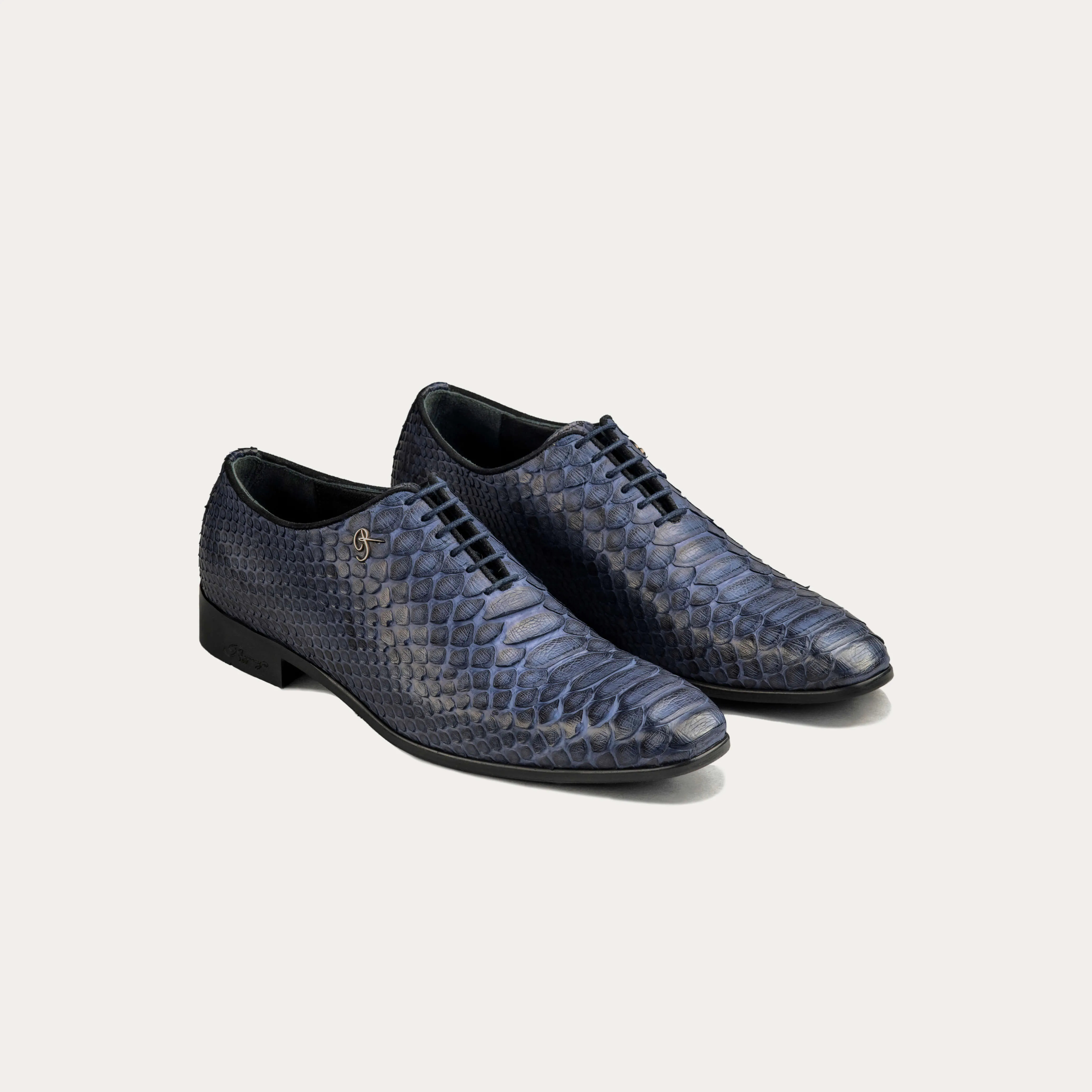 Python Leather Derby Shoes