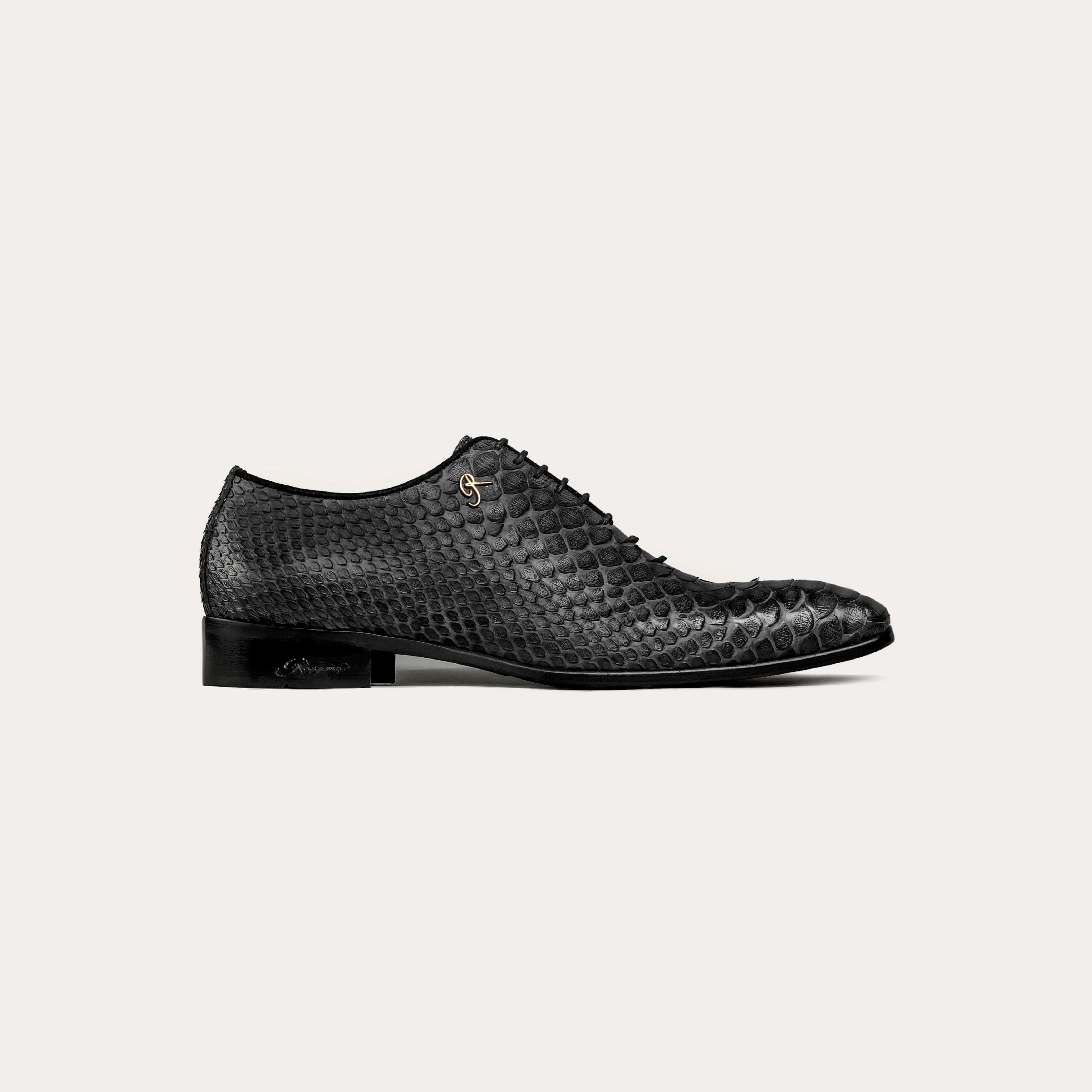 Python Leather Derby Shoes