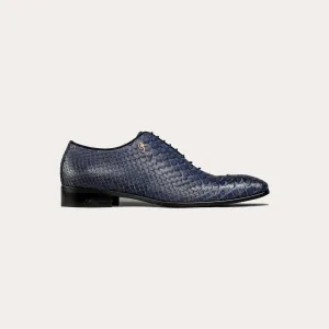 Python Leather Derby Shoes