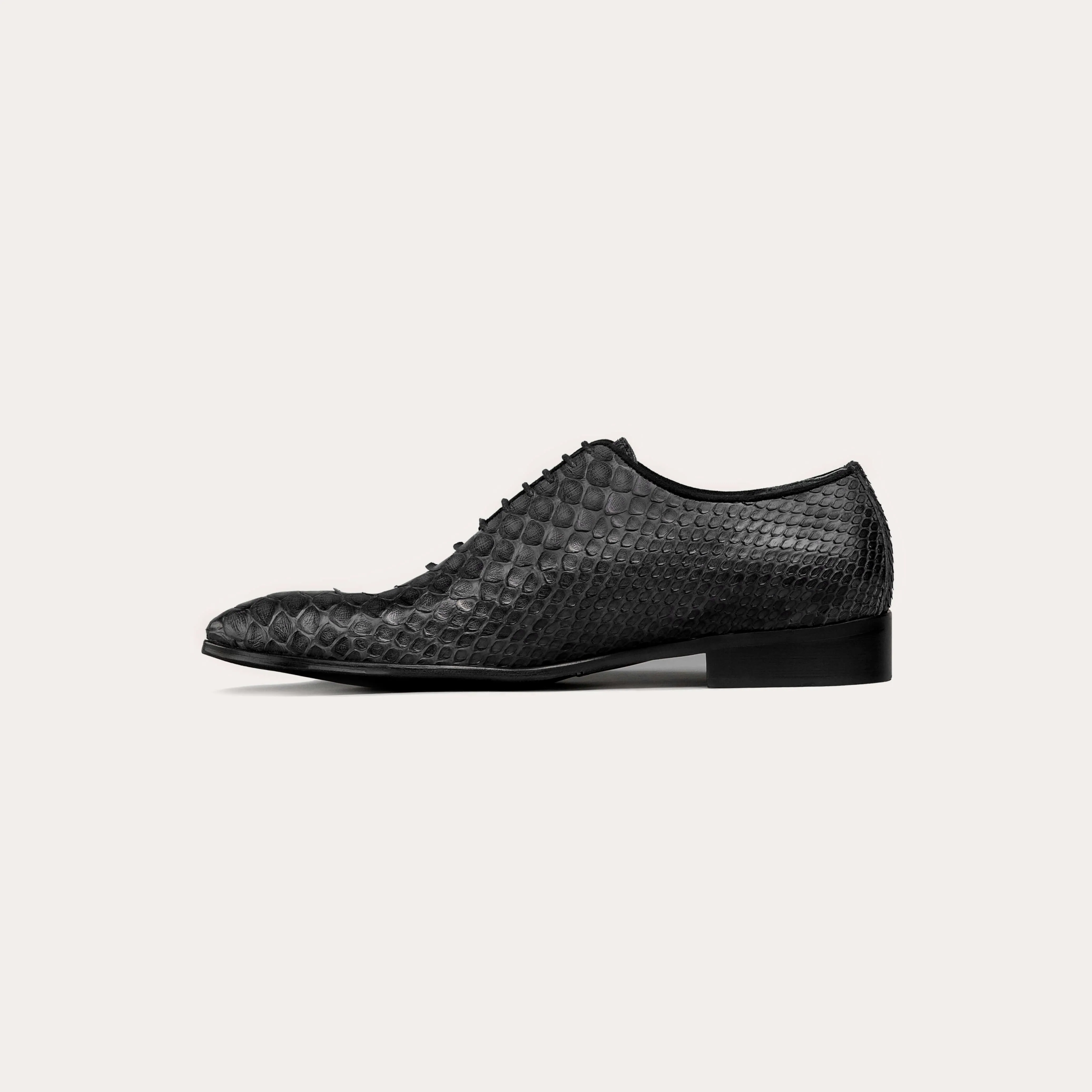 Python Leather Derby Shoes