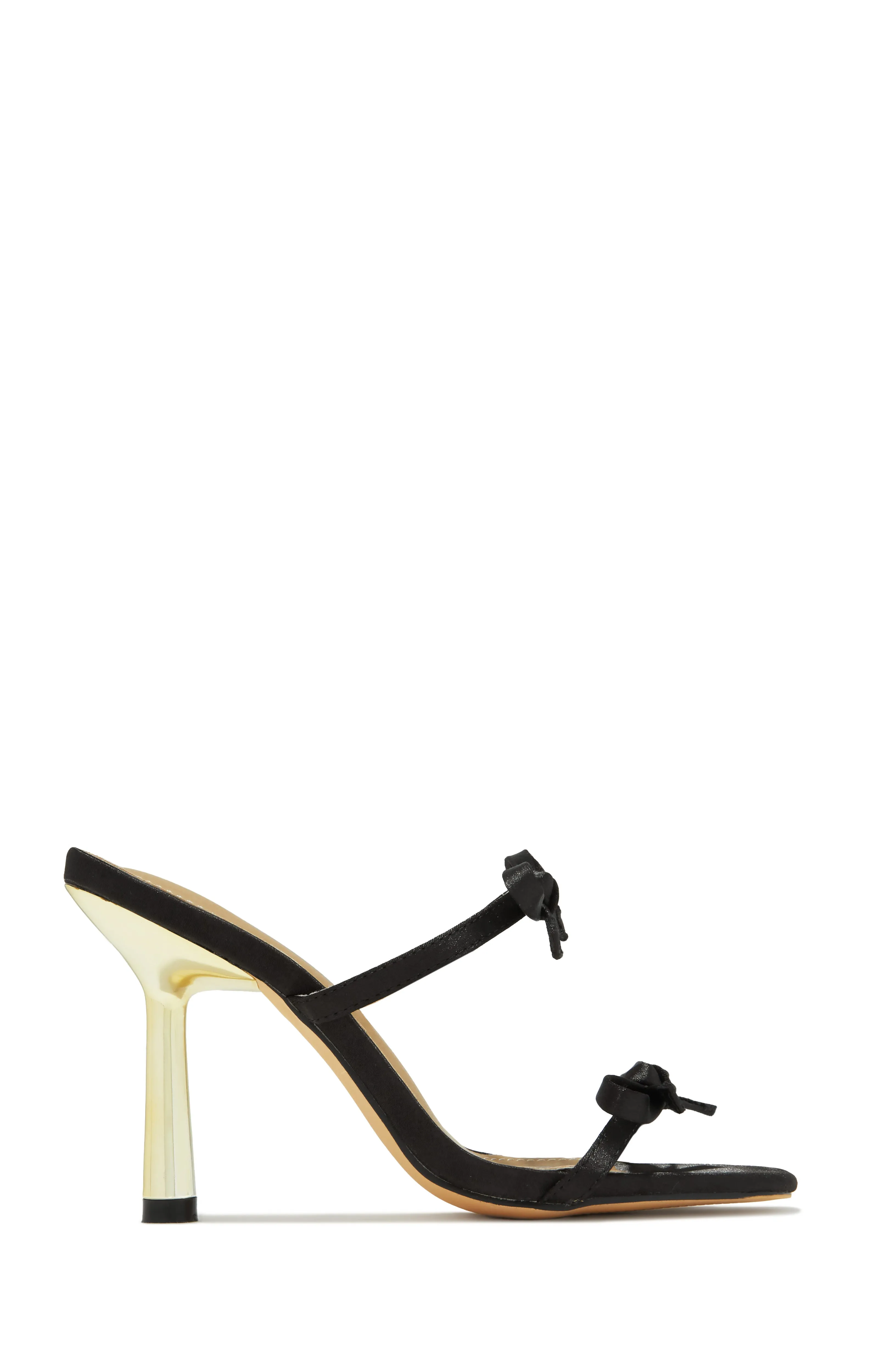 Simple Affair Bow Heel Mule - Black