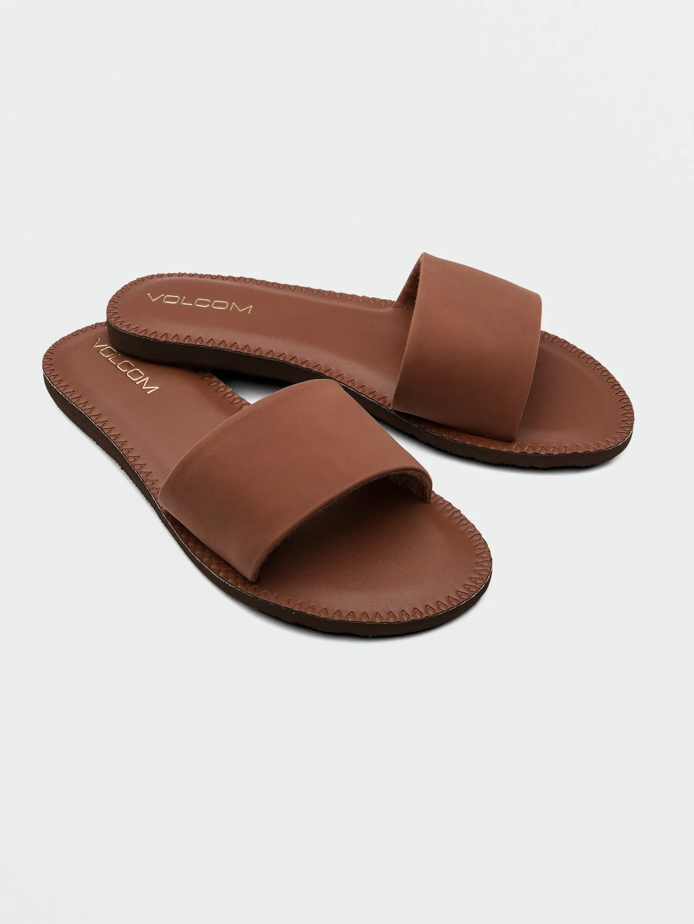 Simple Slide Sandals - Dark Clay