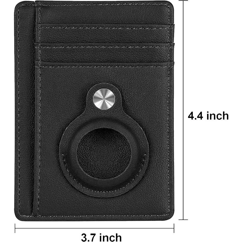 Slim Genuine Leather Wallet Case - Apple AirTag