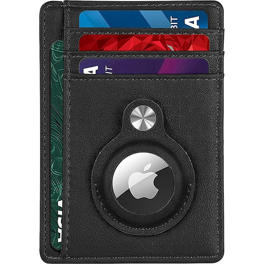 Slim Genuine Leather Wallet Case - Apple AirTag