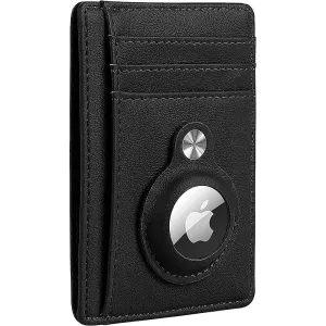 Slim Genuine Leather Wallet Case - Apple AirTag