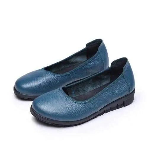 SOCOFY Pure Color Comfortable Soft Flats Shoes