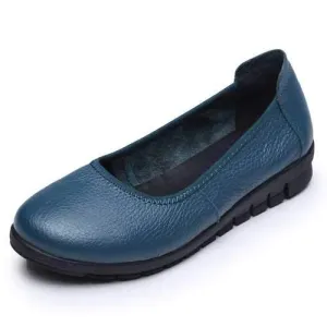 SOCOFY Pure Color Comfortable Soft Flats Shoes