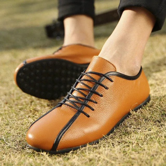 Soft Genuine Leather Casual Comfortable Shoes