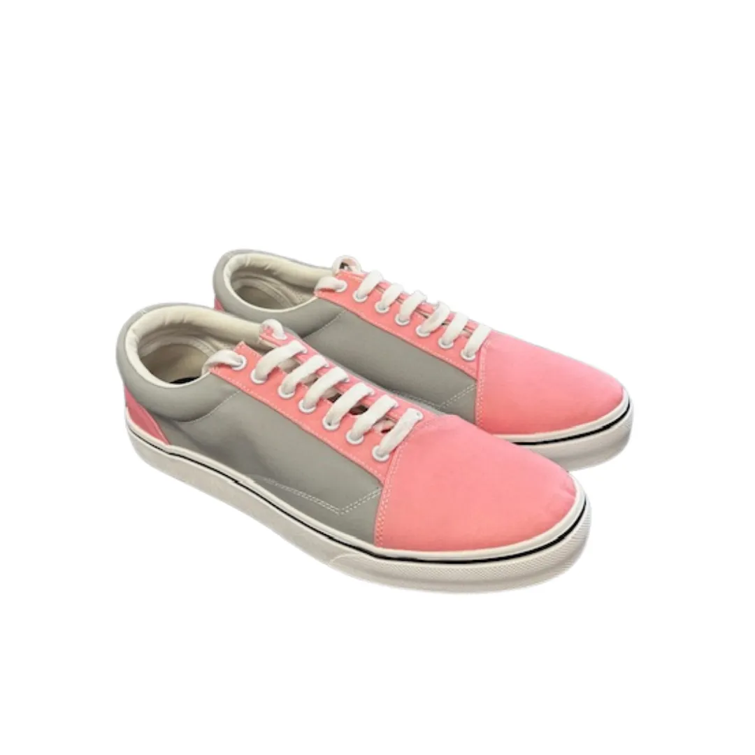 Sunrise Pink & Grey Canvas Lace Shoes