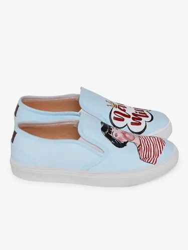 THE QUIRKY NAARI Nevermind Slipons Fun Yet Comfortable | Blue | 4 UK